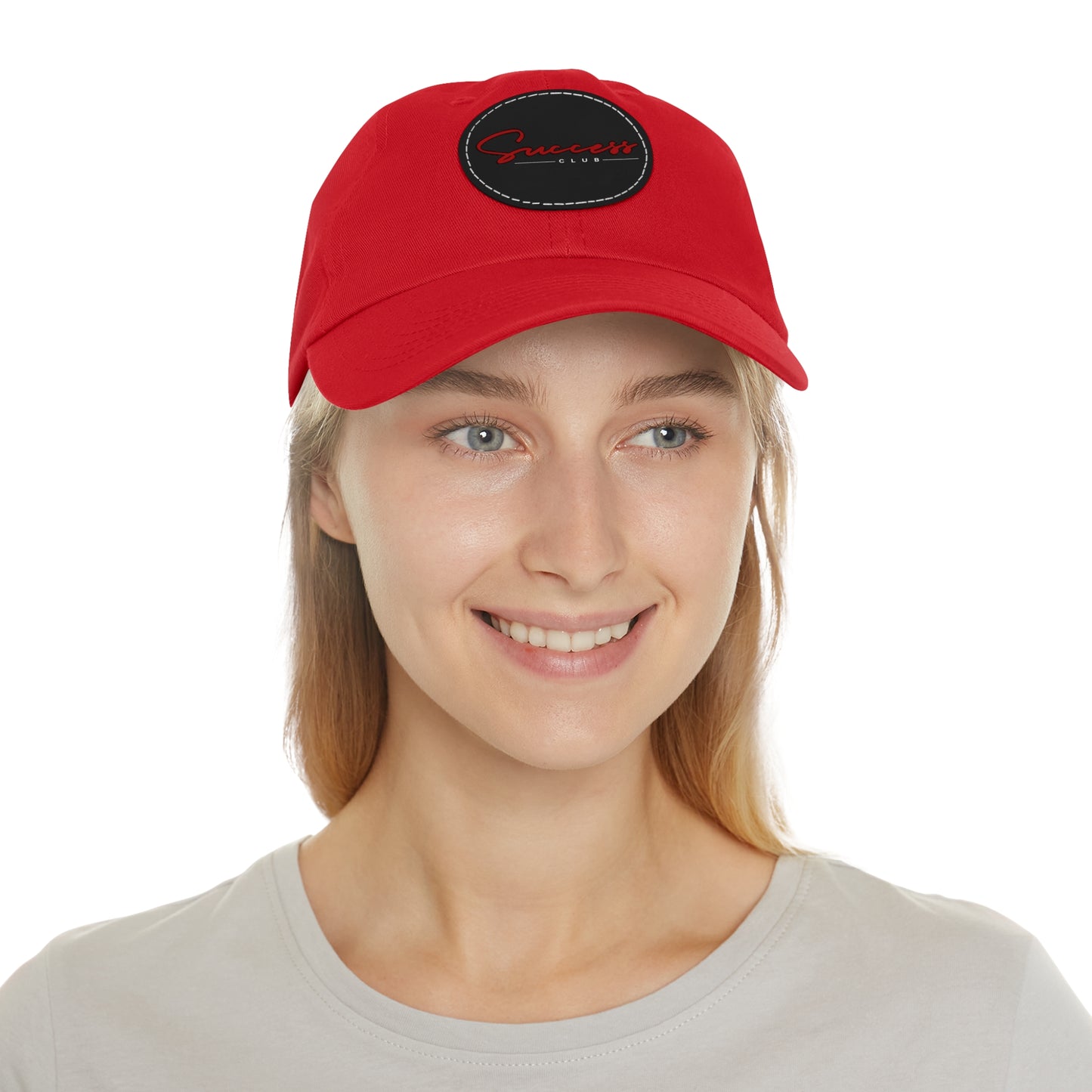 Success Club Hat with Leather Patch (Round)