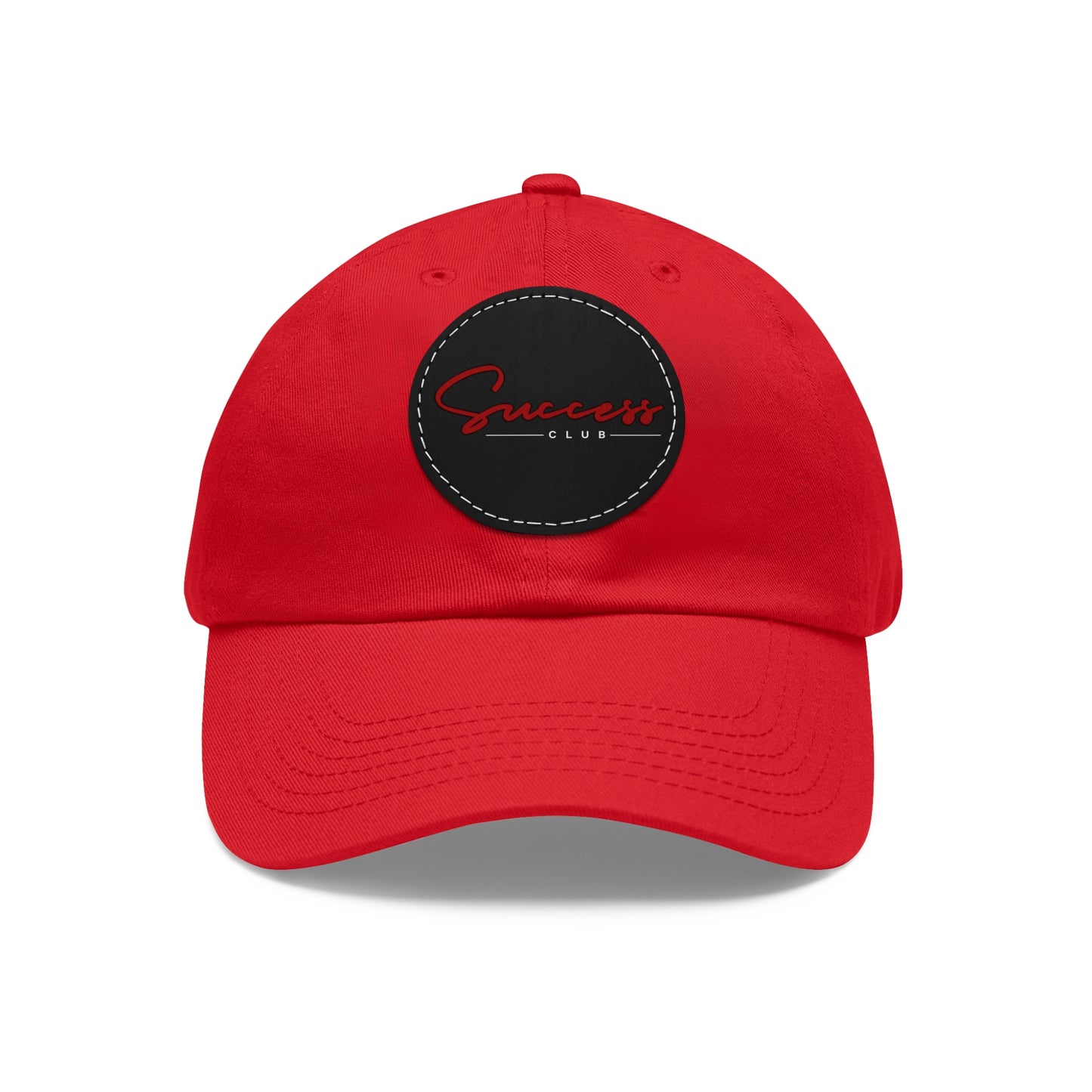Success Club Hat with Leather Patch (Round)
