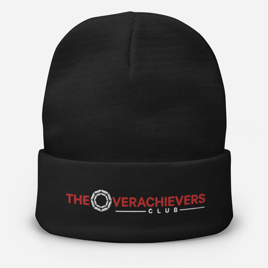 Overachievers Club Black Beanie